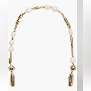 Ossa banded freshwater pearl wrist strap